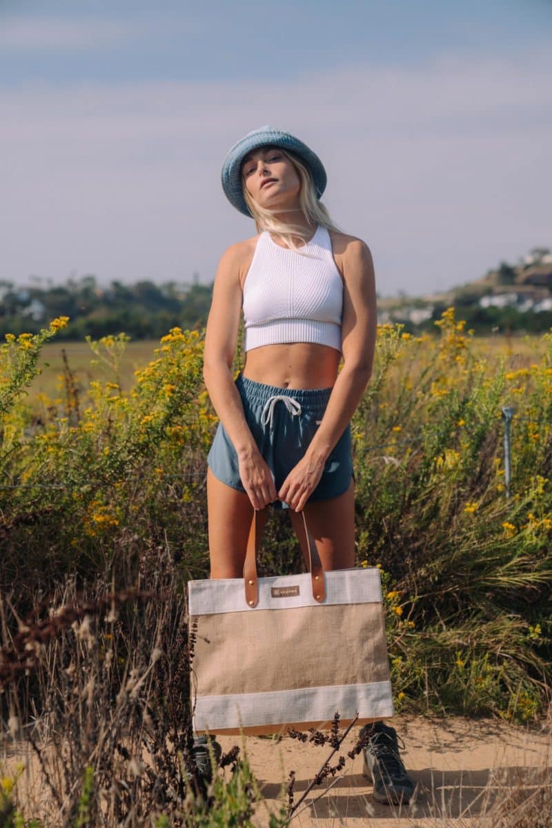 Custom Out of the Woods® Jute Market Tote - Natural with logo - 7