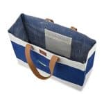 Custom Out of the Woods® Jute Market Tote - Navy Blue with logo - 3