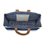 Custom Out of the Woods® Jute Market Tote - Navy Blue with logo - 4