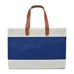 Custom Out of the Woods® Jute Market Tote - Navy Blue with logo - 5