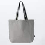 Custom Oversized Deluxe Canvas Tote Bag with Striped Handles with logo - 2