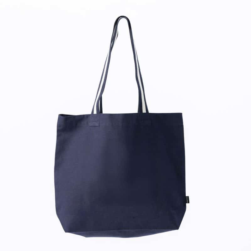 Custom Oversized Deluxe Canvas Tote Bag with Striped Handles with logo - 3