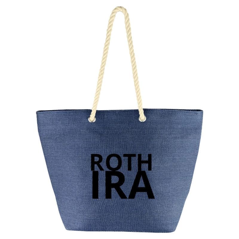 Custom Paper Straw Beach Tote with logo