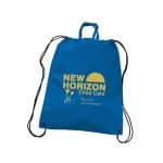 Custom Polytex Drawstring Tote with logo