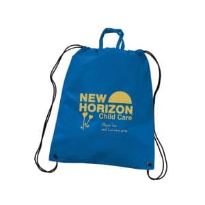 Custom Polytex Drawstring Tote with logo