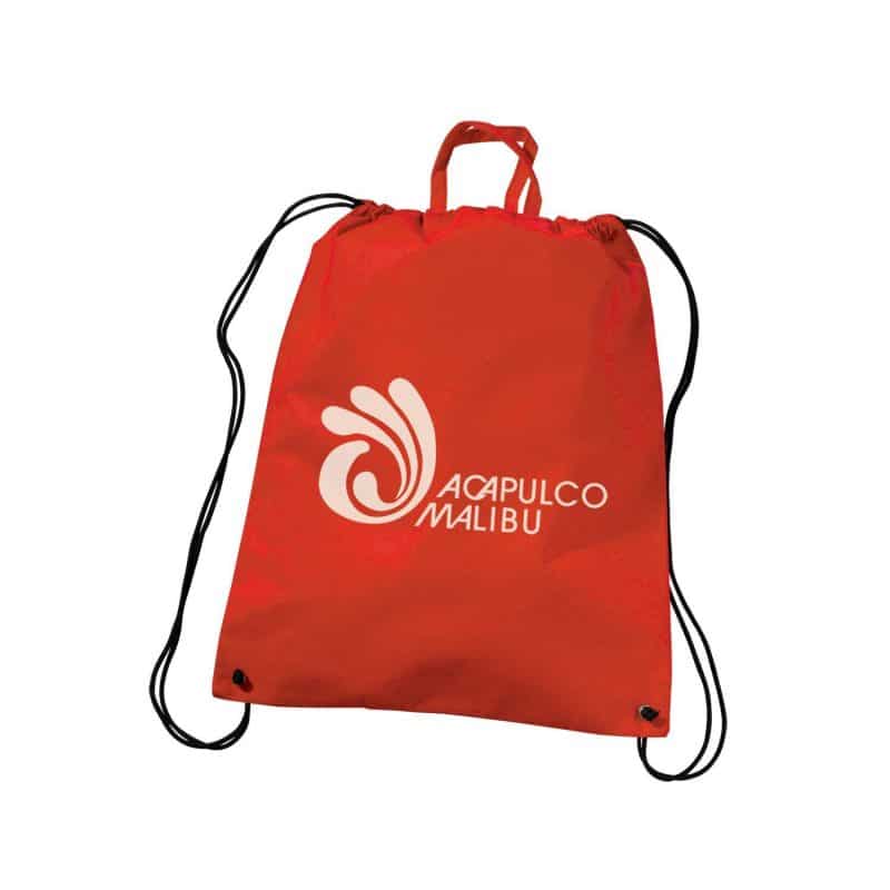 Custom Polytex Drawstring Tote with logo - 4
