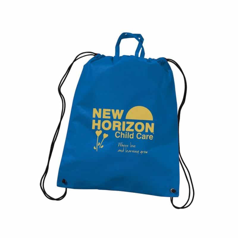 Custom Polytex Drawstring Tote with logo