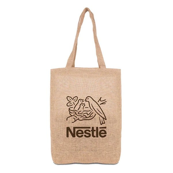 Custom Promotional Jute Tote with logo - 4