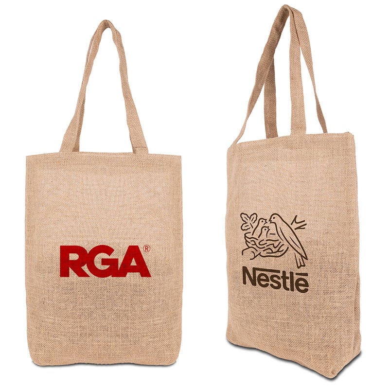 Custom Promotional Jute Tote with logo