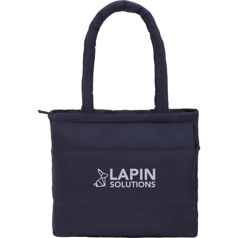 Custom Puffer Recycled 15'' Laptop Tote with logo
