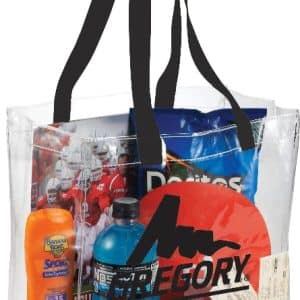 Custom Rally Clear Stadium Tote with logo