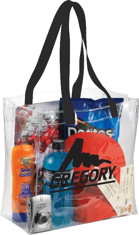 Custom Rally Clear Stadium Tote with logo