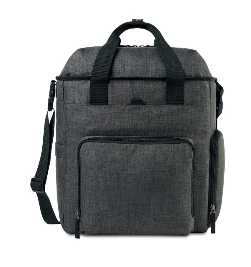 Custom Reagan Carryall Tote - Charcoal Heather with logo - 1