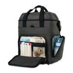 Custom Reagan Carryall Tote - Charcoal Heather with logo - 2