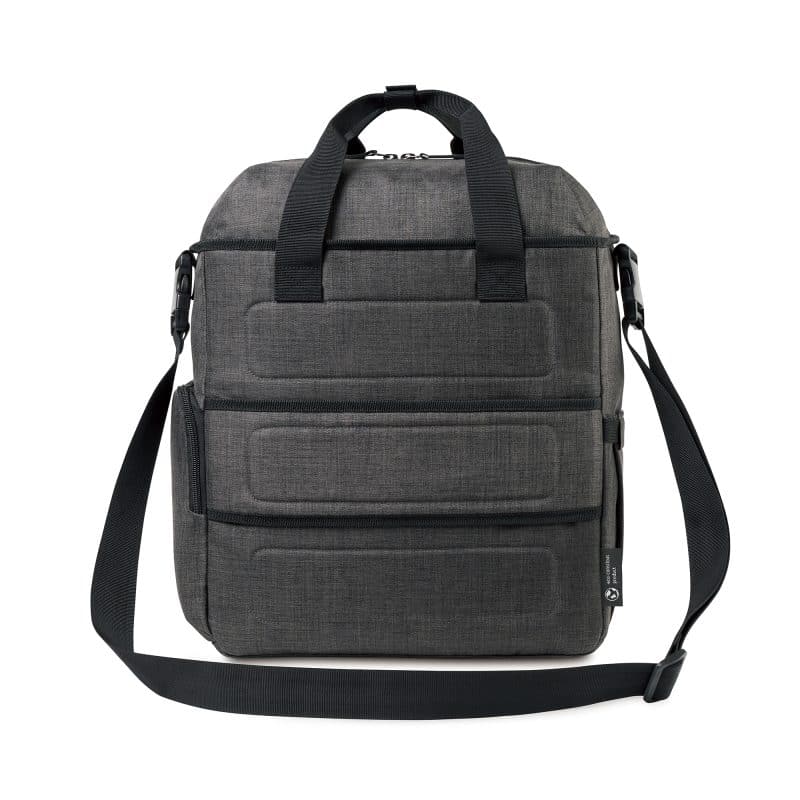 Custom Reagan Carryall Tote - Charcoal Heather with logo - 4
