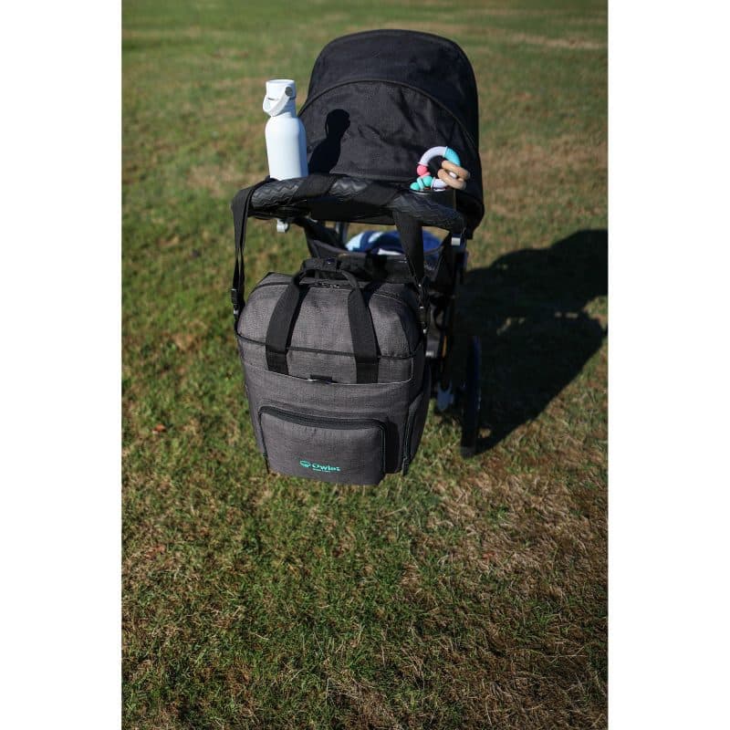 Custom Reagan Carryall Tote - Charcoal Heather with logo - 5