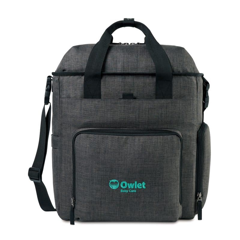 Custom Reagan Carryall Tote - Charcoal Heather with logo