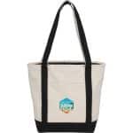 Custom Recycled 12oz Zip Top Canvas Tote with logo - 2