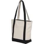 Custom Recycled 12oz Zip Top Canvas Tote with logo - 3