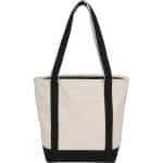 Custom Recycled 12oz Zip Top Canvas Tote with logo - 6
