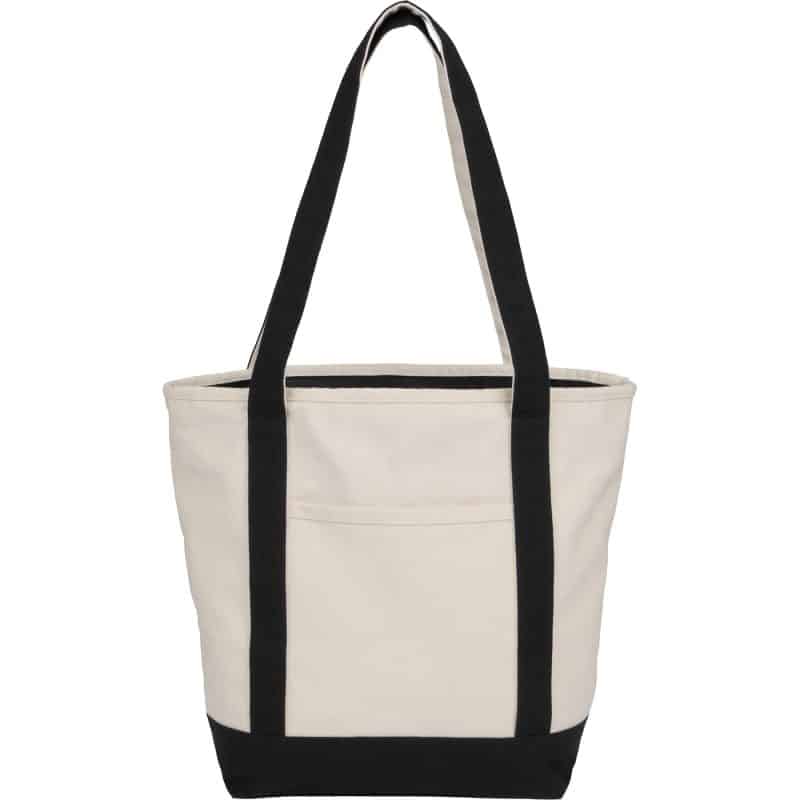 Custom Recycled 12oz Zip Top Canvas Tote with logo - 6