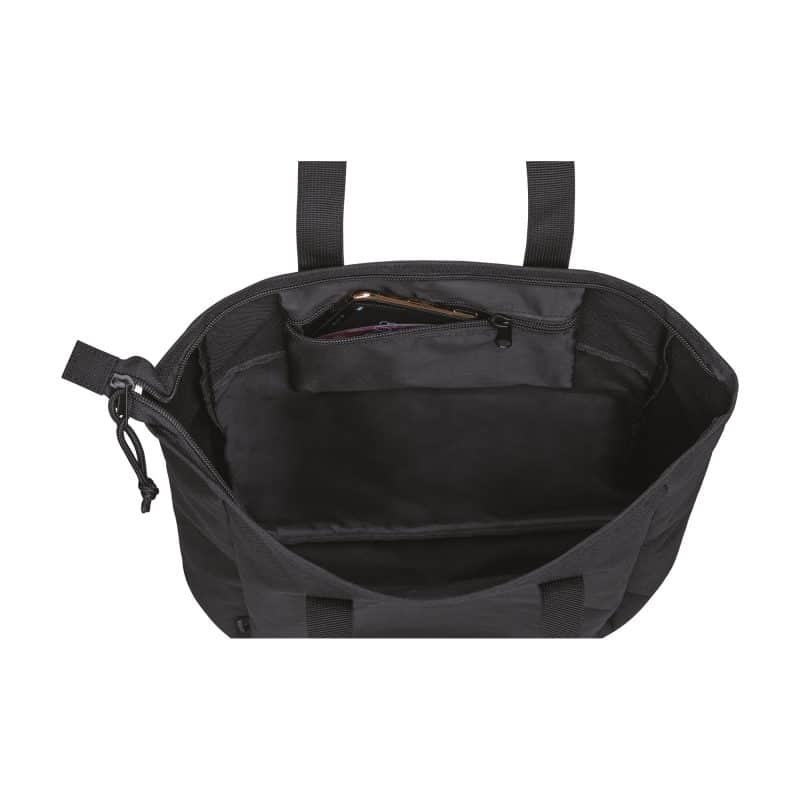 Custom Renew AWARE™ rPET Zippered Tote - Black with logo - 2