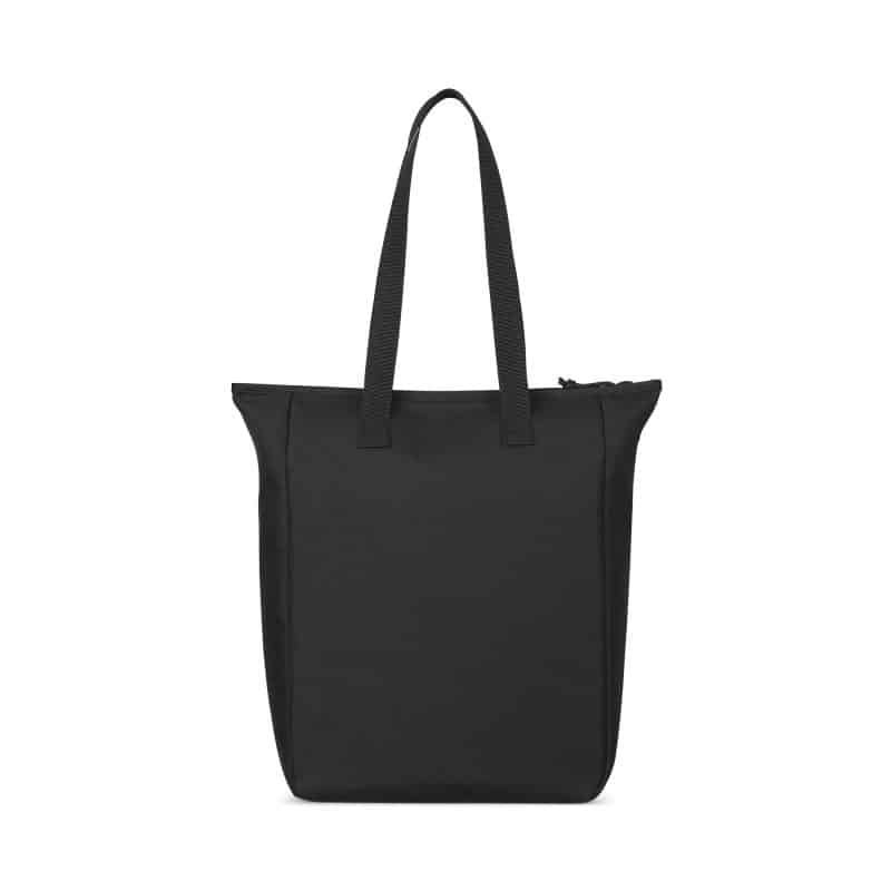 Custom Renew AWARE™ rPET Zippered Tote - Black with logo - 3