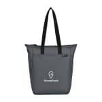 Custom Renew AWARE™ rPET Zippered Tote - Durango Grey with logo