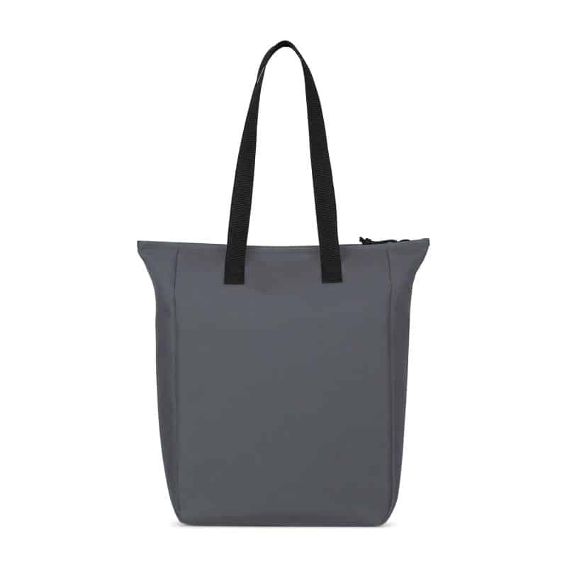 Custom Renew AWARE™ rPET Zippered Tote - Durango Grey with logo - 2
