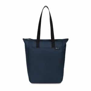Custom Renew AWARE™ rPET Zippered Tote - Navy with logo - 1