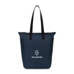 Custom Renew AWARE™ rPET Zippered Tote - Navy with logo