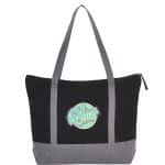 Custom Repose 10oz Recycled Cotton Zippered Tote with logo