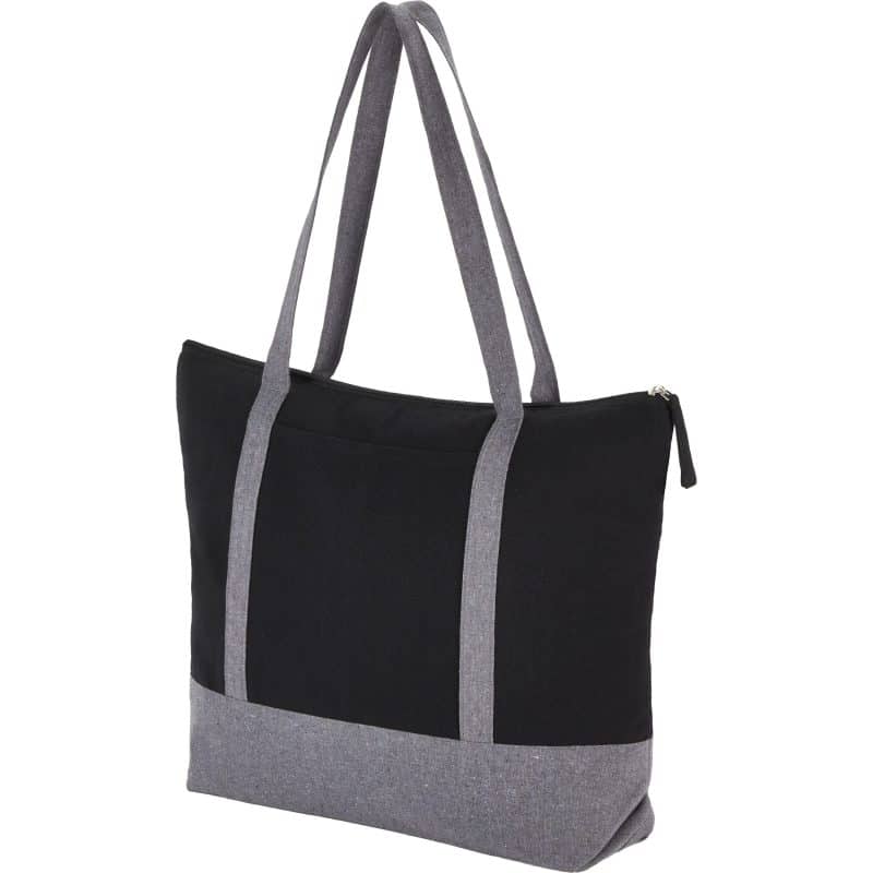 Custom Repose 10oz Recycled Cotton Zippered Tote with logo - 3