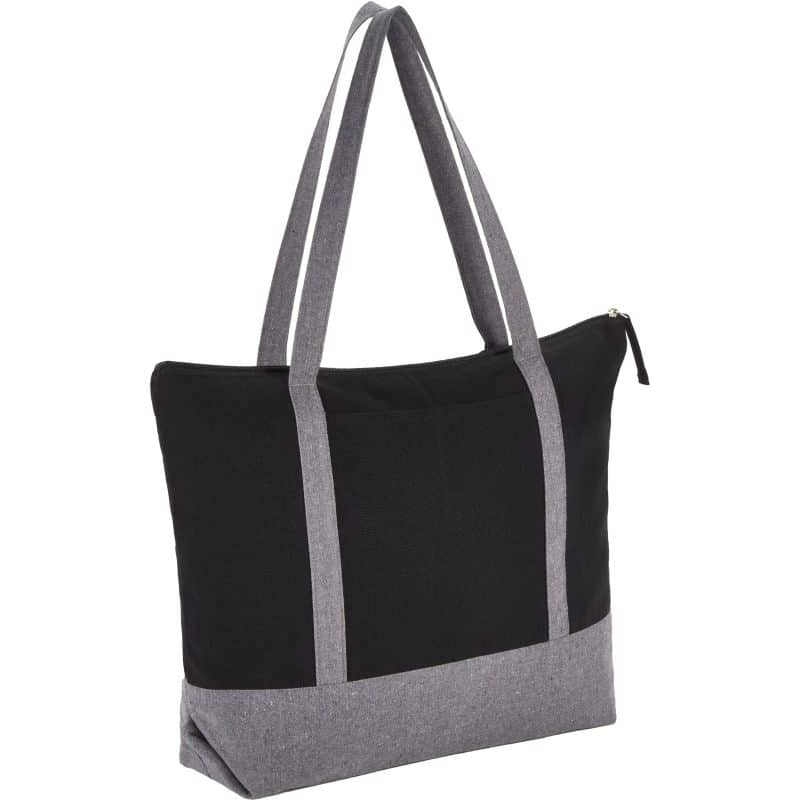Custom Repose 10oz Recycled Cotton Zippered Tote with logo - 4