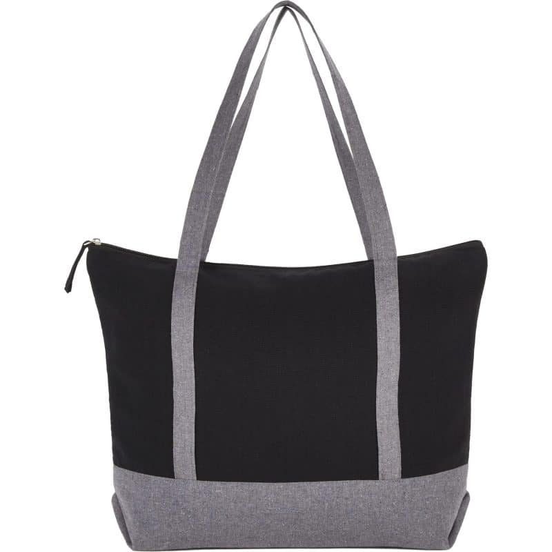 Custom Repose 10oz Recycled Cotton Zippered Tote with logo - 6