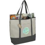 Custom Repose 10oz Recycled Cotton Zippered Tote with logo - 9