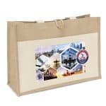 Custom Riley™ Jute Tote - ColorVista with logo - 2
