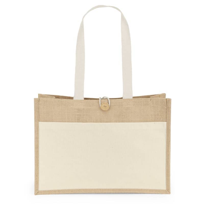 Custom Riley™ Jute Tote - Screen Print with logo - 1