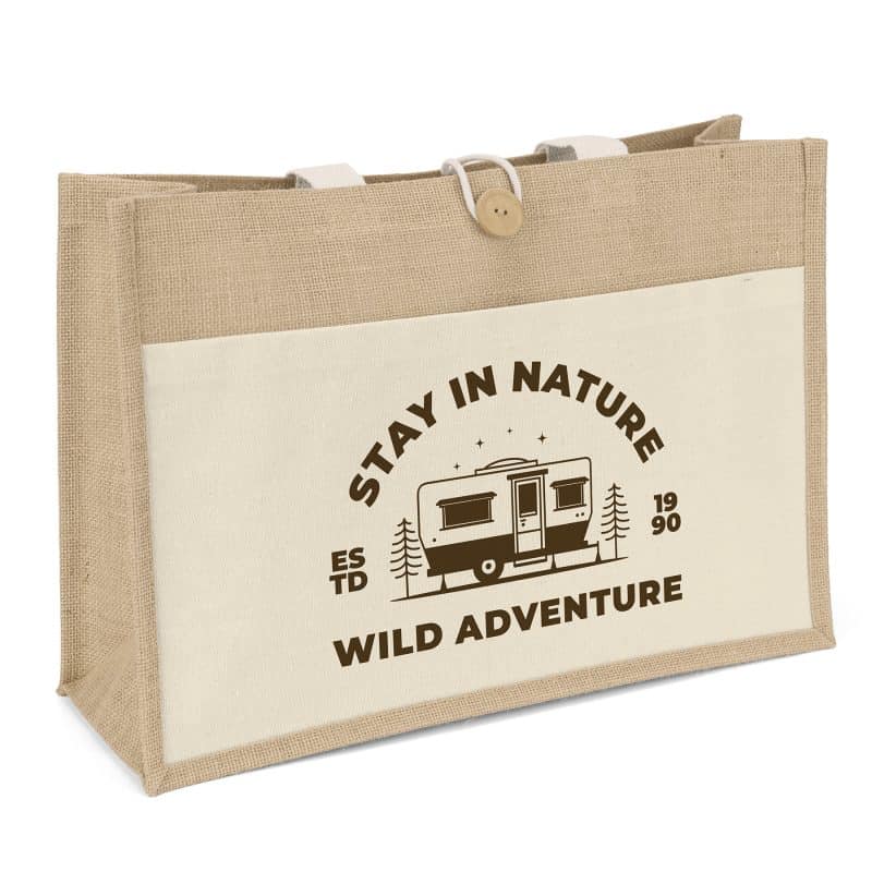 Custom Riley™ Jute Tote - Screen Print with logo - 2