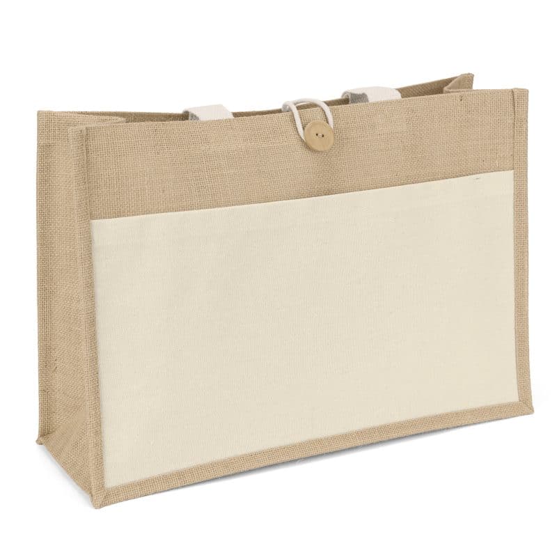 Custom Riley™ Jute Tote - Screen Print with logo - 3