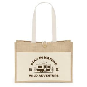 Custom Riley™ Jute Tote - Screen Print with logo