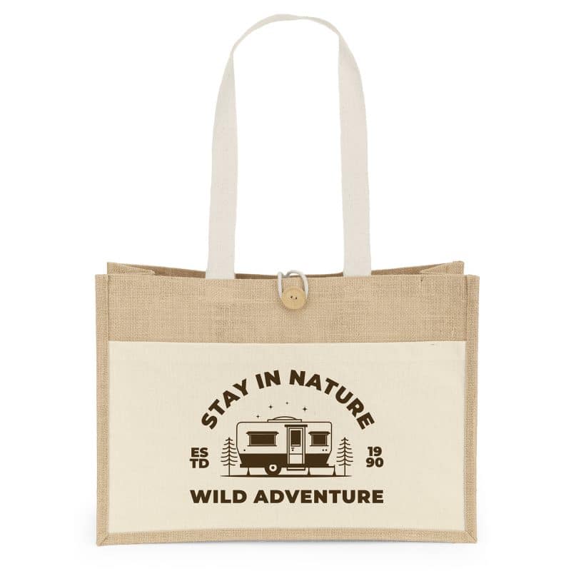 Custom Riley™ Jute Tote - Screen Print with logo