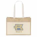 Custom Riley™ Jute Tote - Sparkle with logo