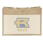 Custom Riley™ Jute Tote - Sparkle with logo - 2