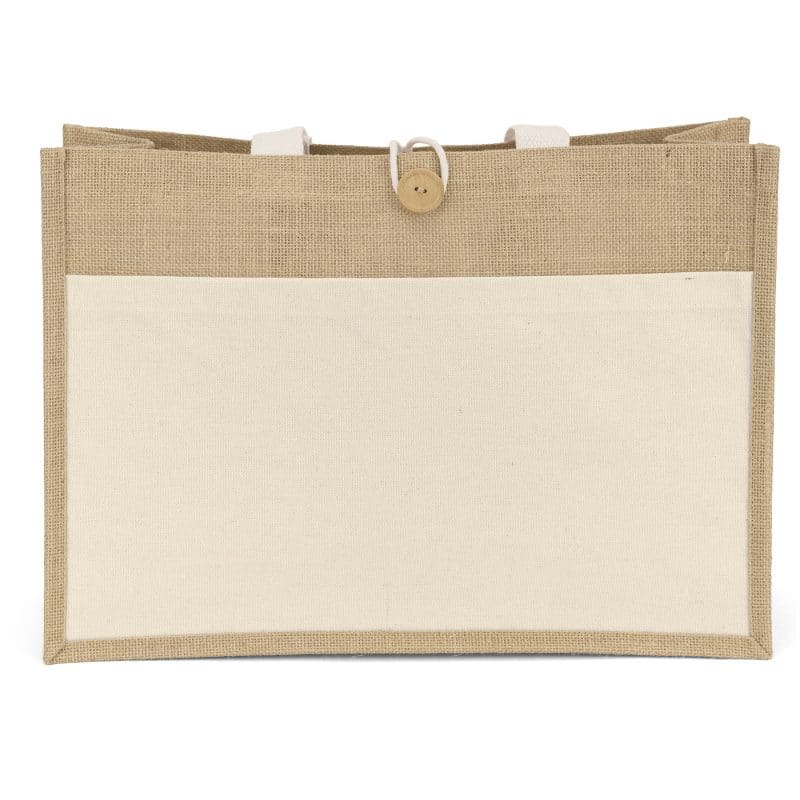 Custom Riley™ Jute Tote - Sparkle with logo - 3