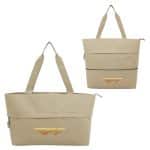 Custom Rio Extendable Polyester Zippered Tote with logo - 2