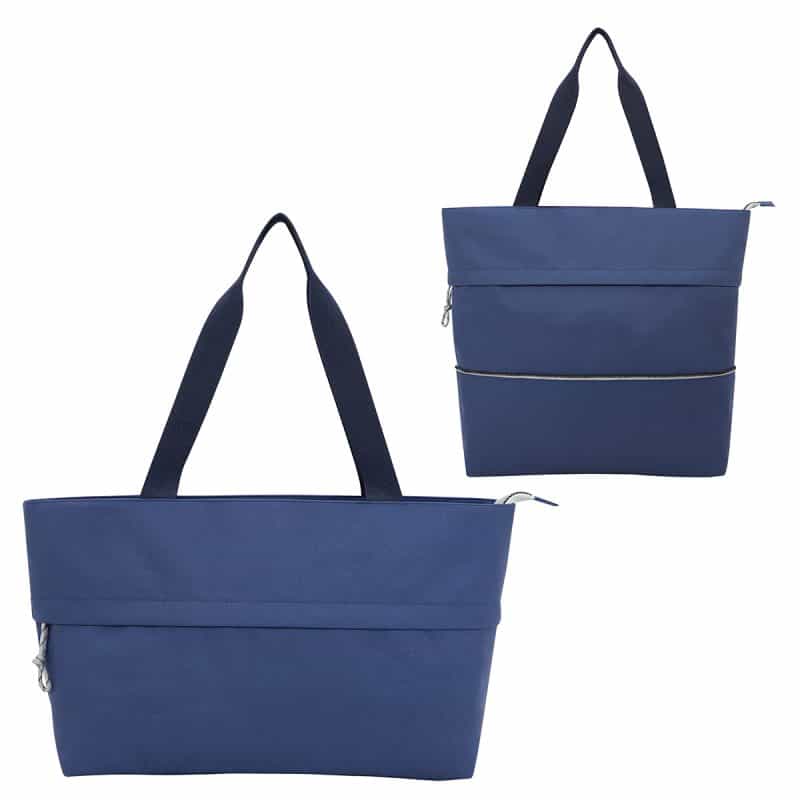 Custom Rio Extendable Polyester Zippered Tote with logo - 5