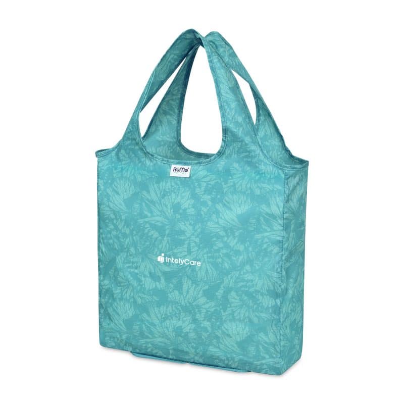 Custom RuMe® Recycled Ripstop rPET bFold Tote - Retro Blue with logo - 2