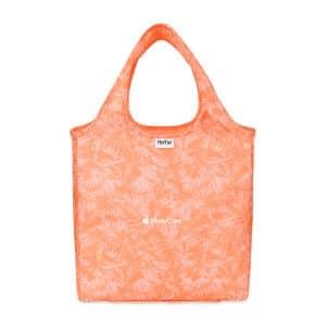 Custom RuMe® Recycled bFold Tote - Apricot Crush with logo