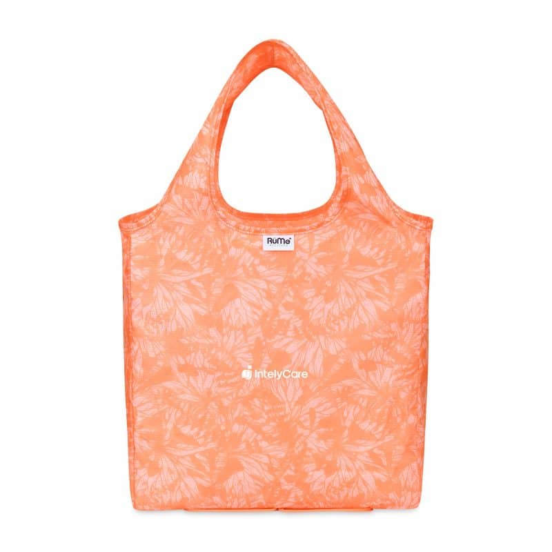 Custom RuMe® Recycled bFold Tote - Apricot Crush with logo